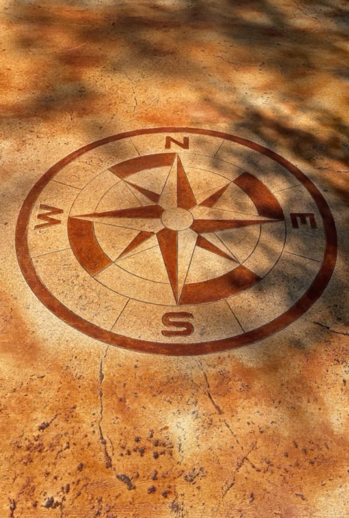 Compass inlay detail