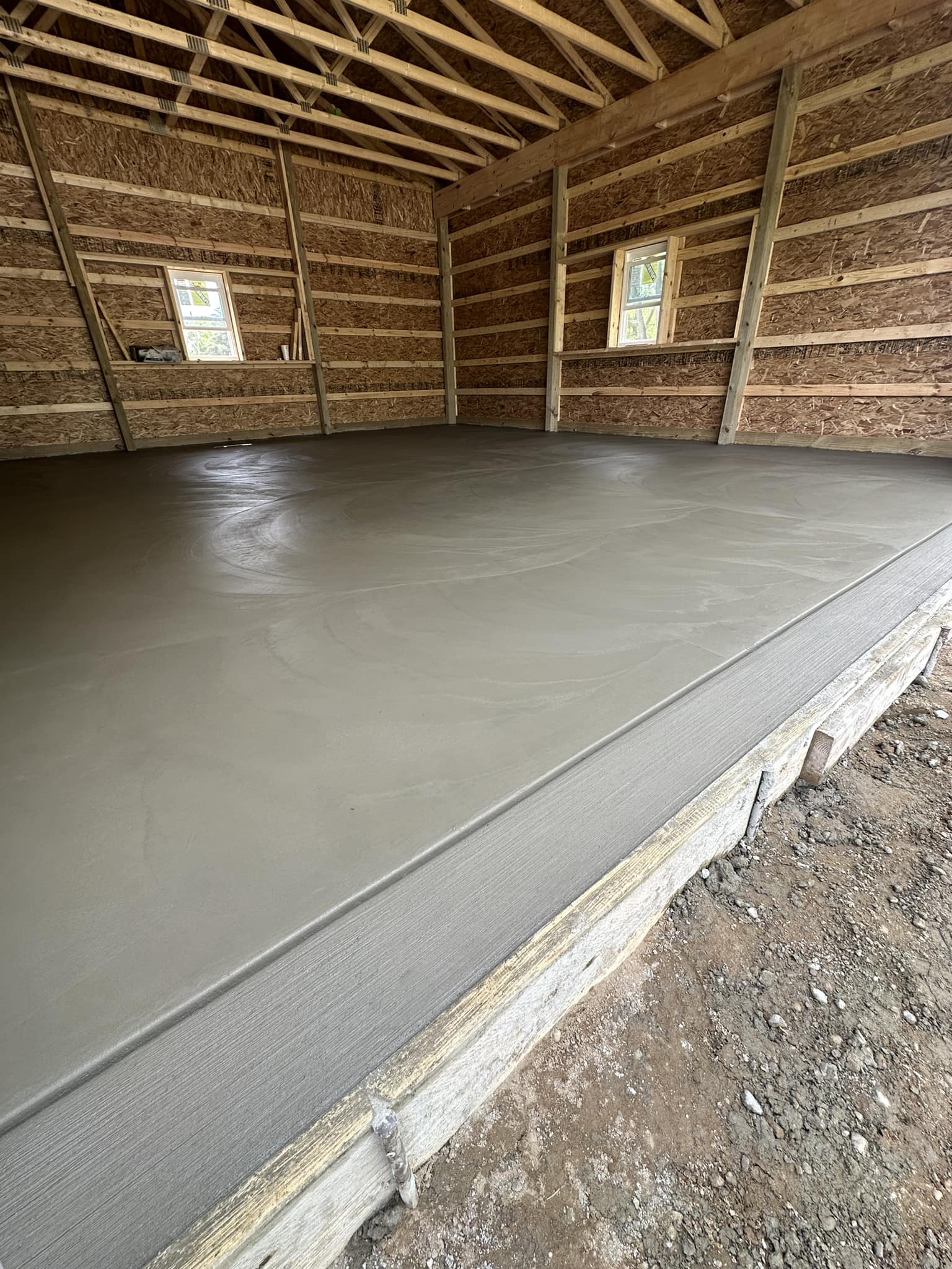 Garage floor slab