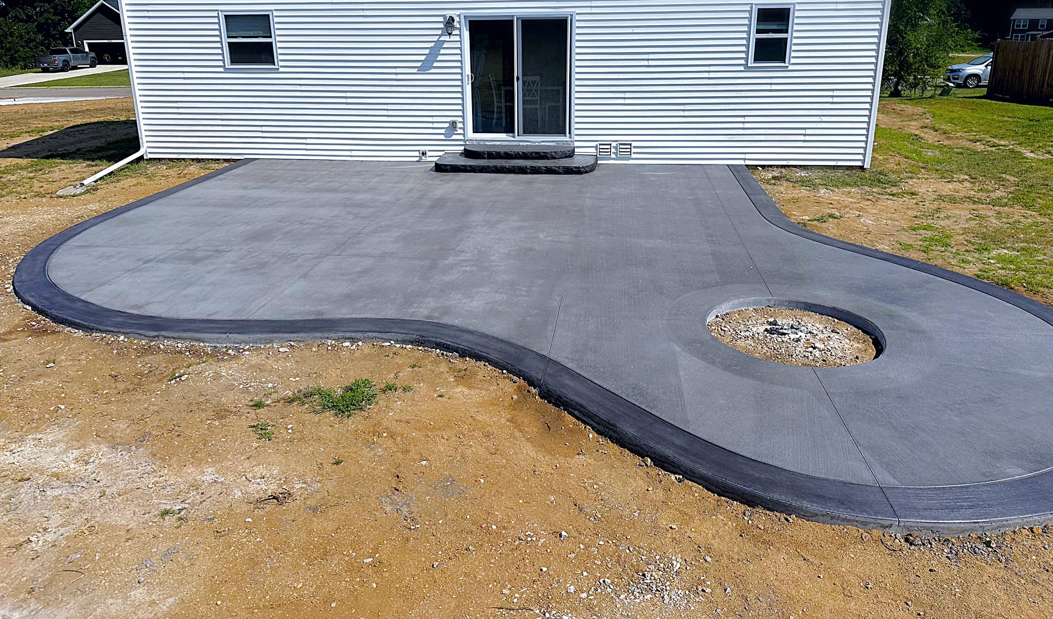 Patio with firepit