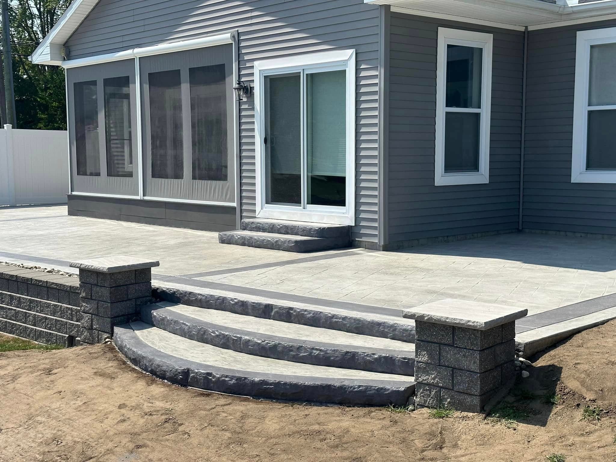 Patio with steps