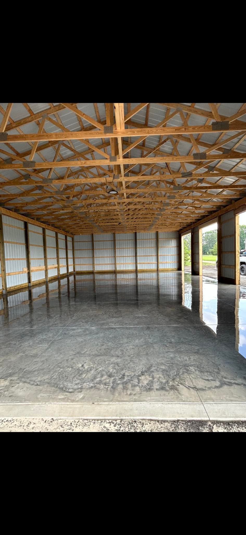 Pole barn concrete