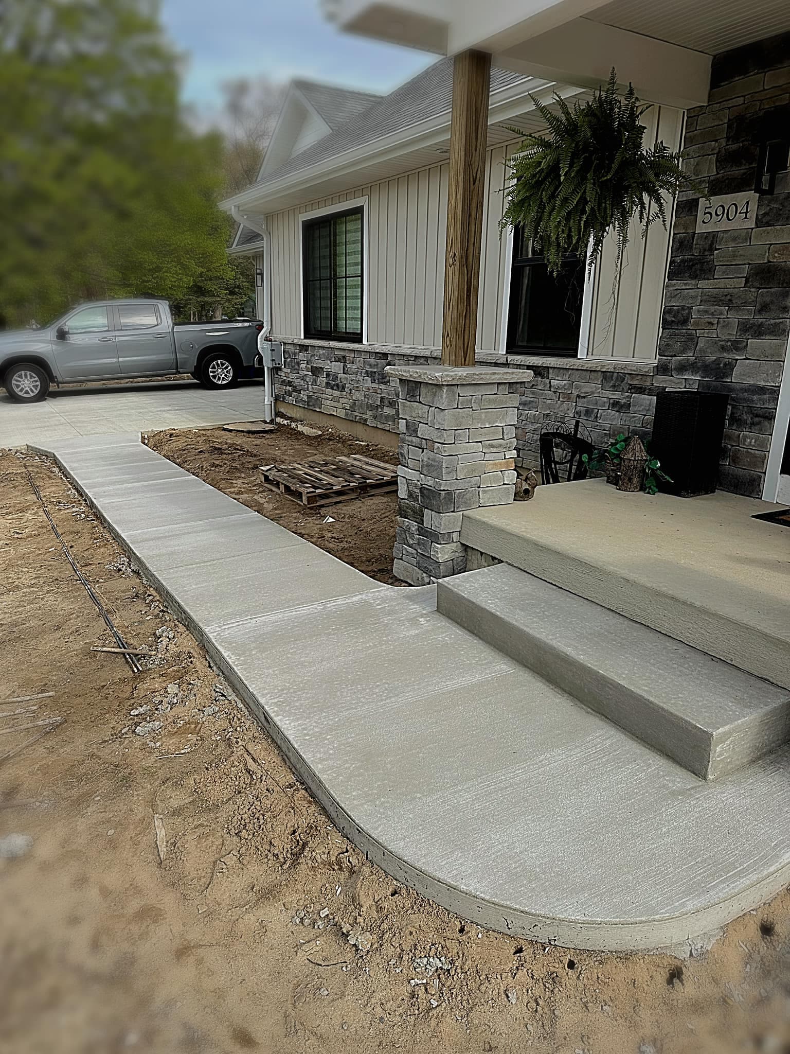 Sidewalk and steps